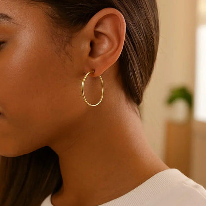 14k yellow gold hoop earrings