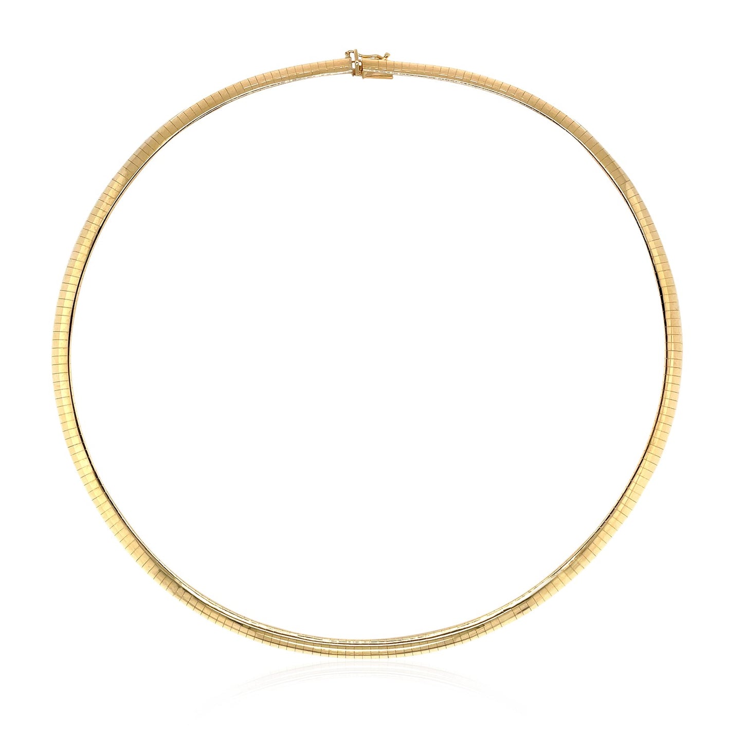 14k Yellow Gold Classic Omega Style Chain (6.00 mm) in a sleek high-contrast midnight luxury editorial style