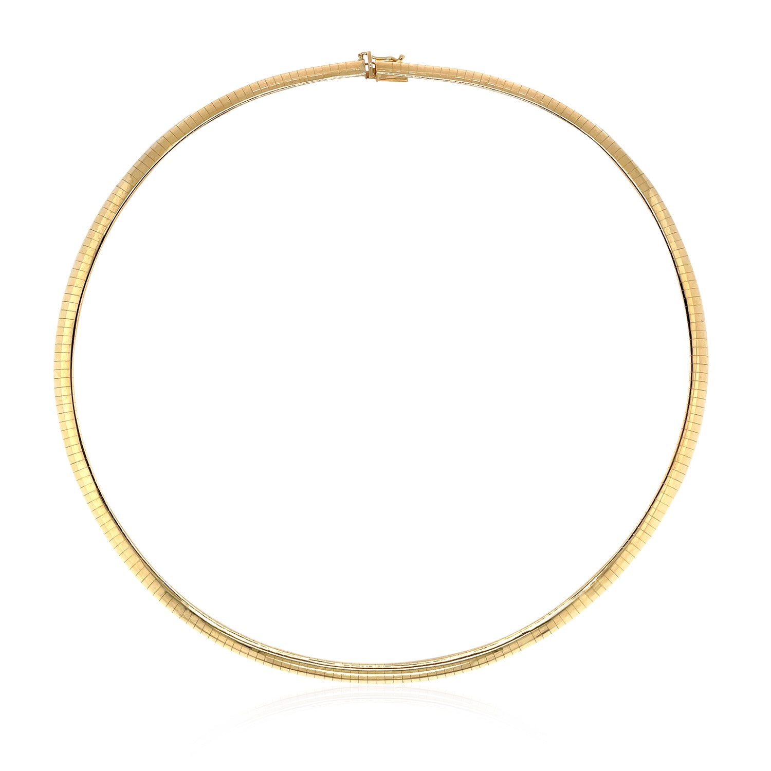 14k Yellow Gold Classic Omega Style Chain (6.00 mm) in a sleek high-contrast midnight luxury editorial style