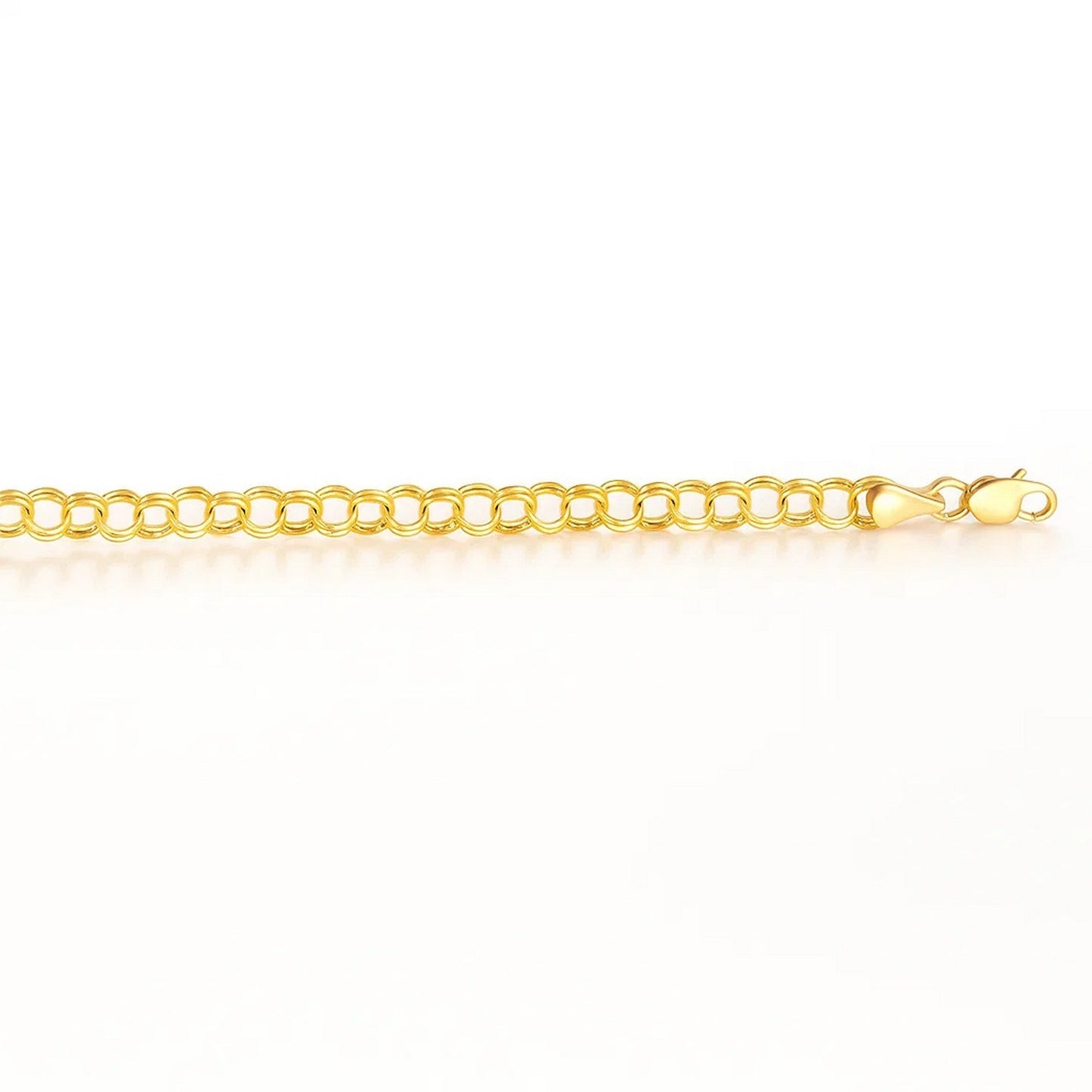 14k Yellow Gold Lite Charm Bracelet (4.00 mm)