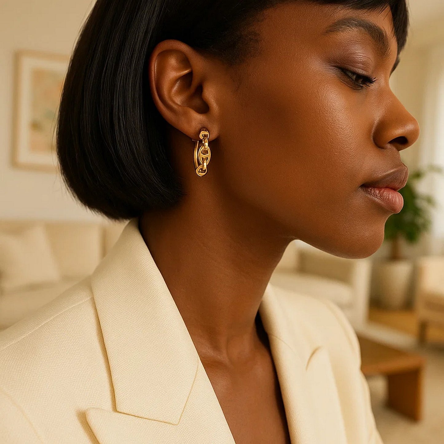 Peelerie jewelry piece in midnight luxury editorial product photo, high-contrast studio lighting