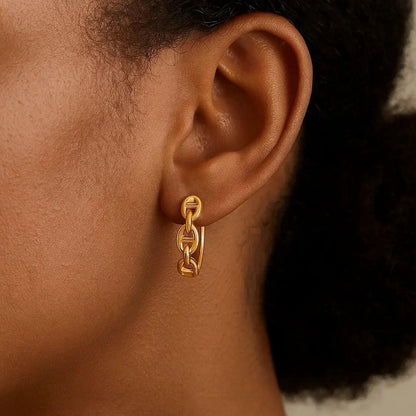 14k yellow gold huggie earrings