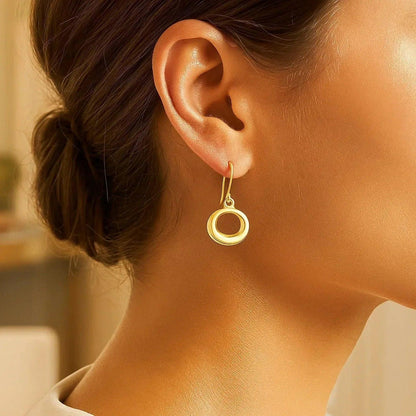 14k yellow gold drop earrings