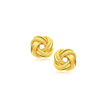 14k yellow gold stud earrings