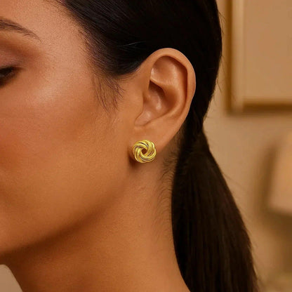 14k yellow gold stud earrings
