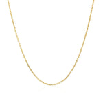 10k Yellow Gold Cable Chain (1.10 mm) in a sleek high-contrast midnight luxury editorial style