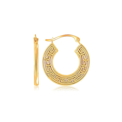 14k yellow gold hoop earrings