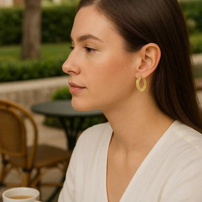 14k yellow gold hoop earrings