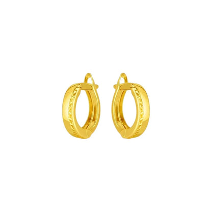 14k yellow gold huggie earrings