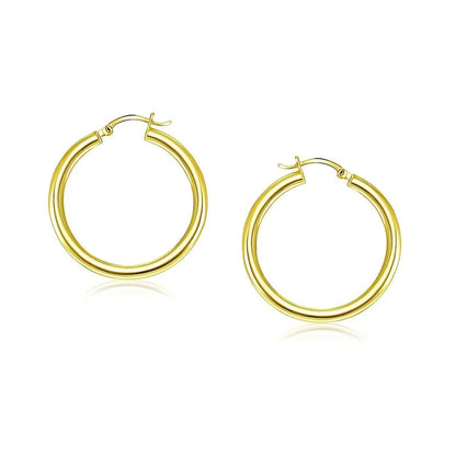 14k yellow gold hoop earrings