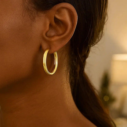 14k yellow gold hoop earrings