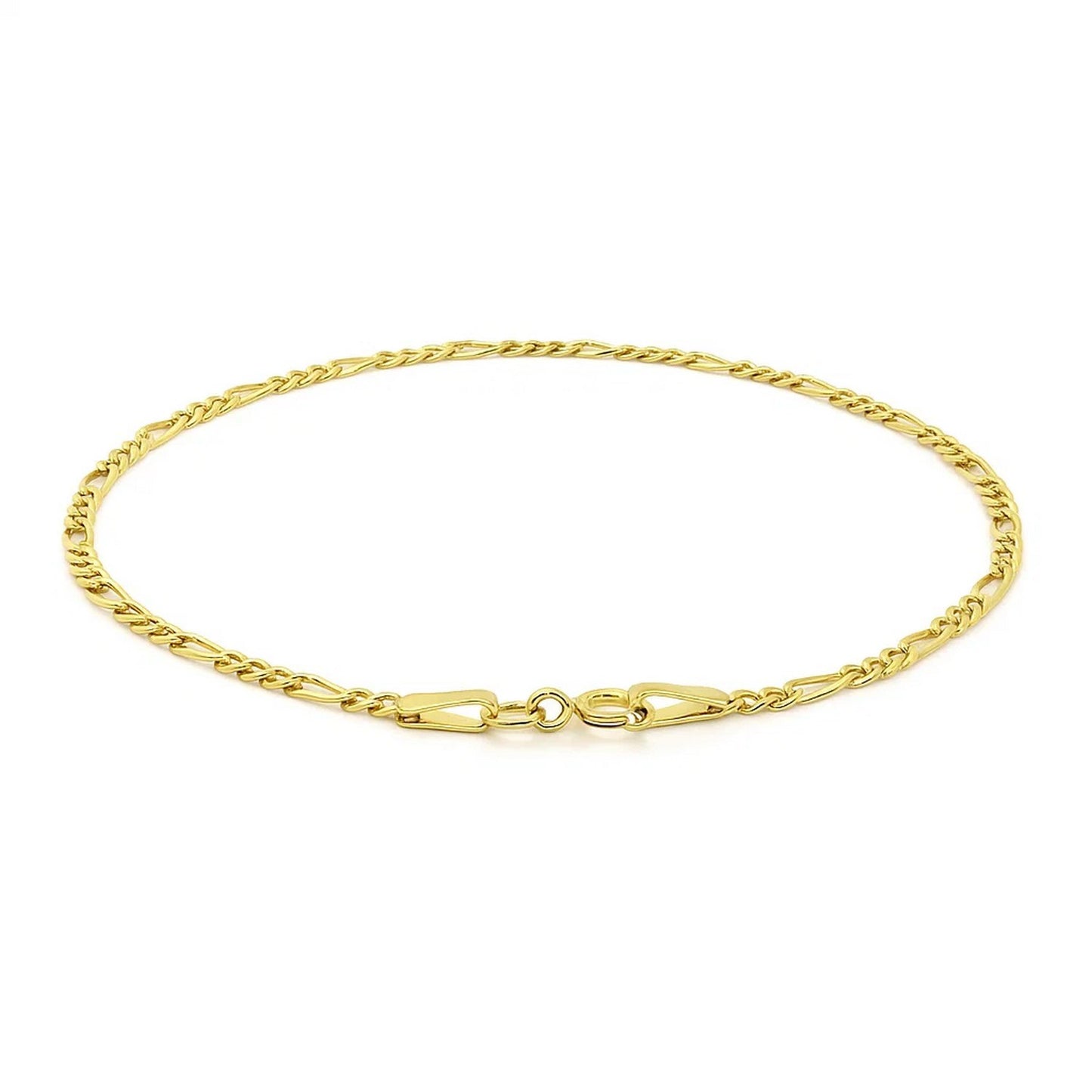14k Yellow Gold Figaro Bracelet (1.90 mm)