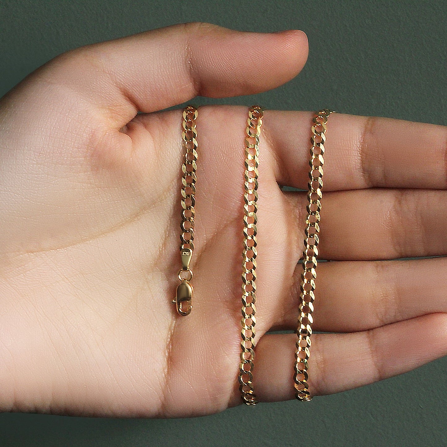 10k Yellow Gold Curb Chain (3.60 mm)