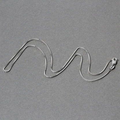 14k White Gold Classic Box Chain (0.85 mm) - Peelerie