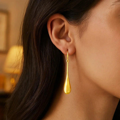 14k yellow gold drop earrings