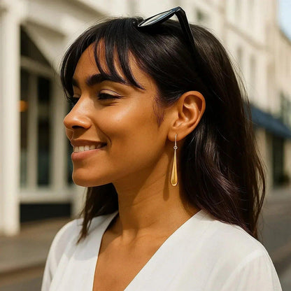 14k yellow gold drop earrings