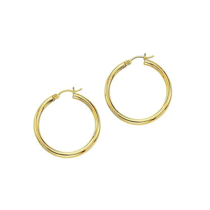 14k yellow gold hoop earrings