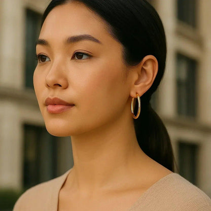 14k yellow gold hoop earrings