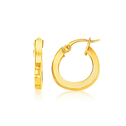 14k yellow gold hoop earrings