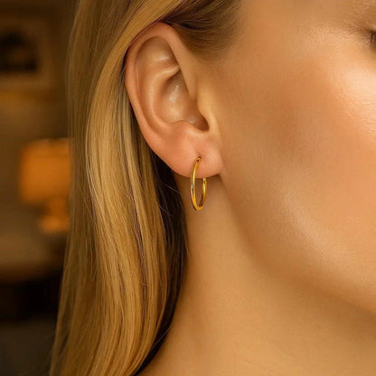 14k yellow gold hoop earrings