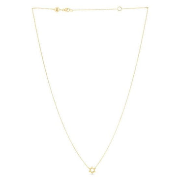 14k Yellow Gold Star of David Necklace