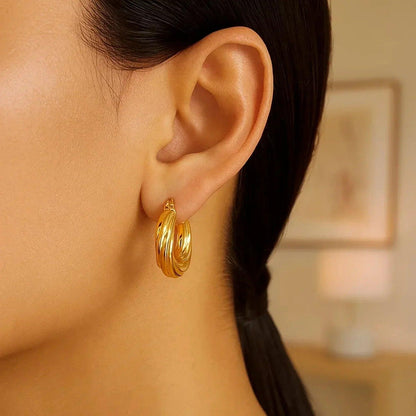 14k yellow gold hoop earrings