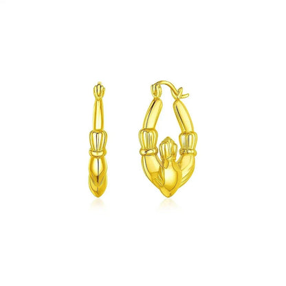14k yellow gold hoop earrings