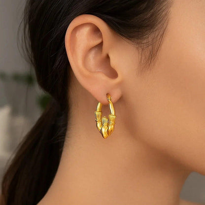 14k yellow gold hoop earrings