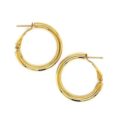 14k yellow gold hoop earrings