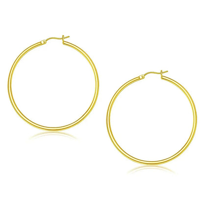 14k yellow gold hoop earrings