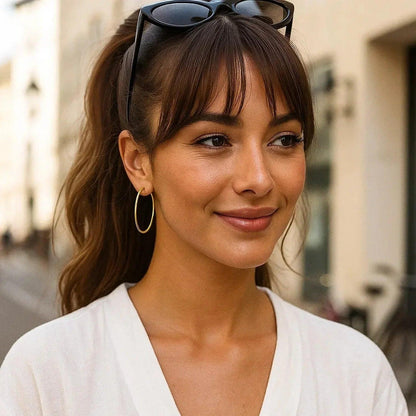 14k yellow gold hoop earrings