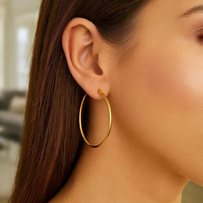 14k yellow gold hoop earrings