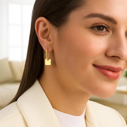 14k yellow gold huggie earrings