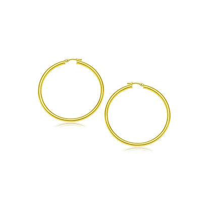 14k yellow gold hoop earrings
