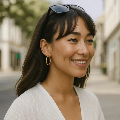 14k yellow gold hoop earrings