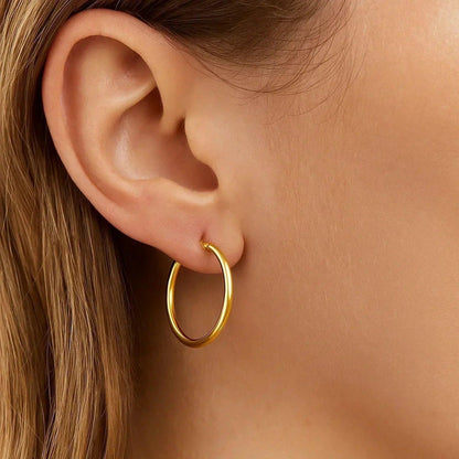14k yellow gold hoop earrings