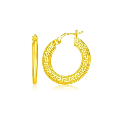14k yellow gold hoop earrings