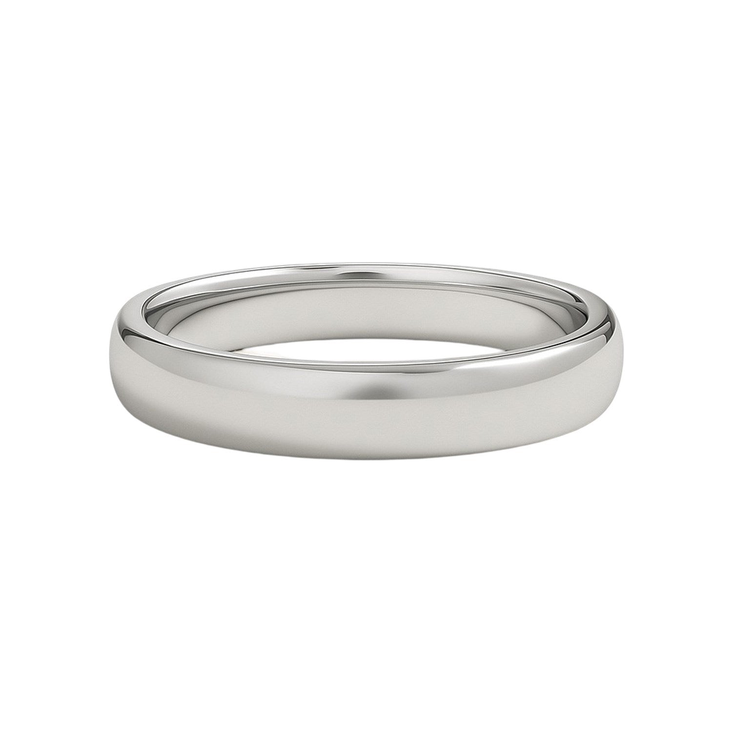 14k White Gold Comfort Fit Wedding Band(5.00 mm) - Peelerie