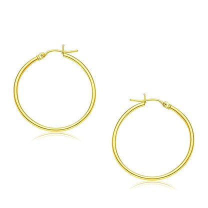 14k yellow gold hoop earrings