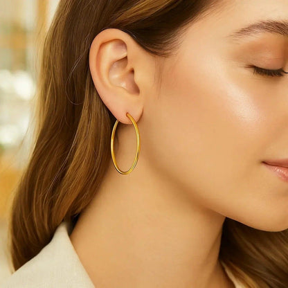 14k yellow gold hoop earrings