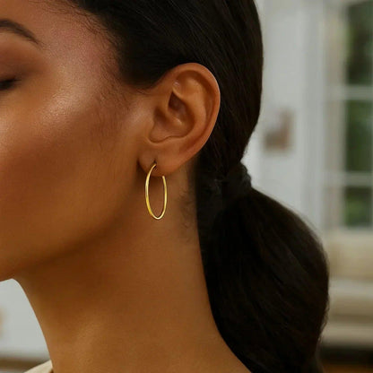 14k yellow gold hoop earrings