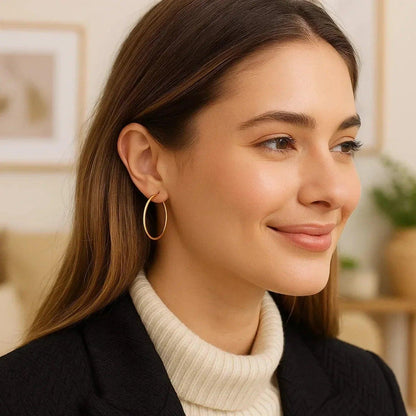 14k yellow gold hoop earrings