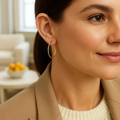 14k yellow gold hoop earrings