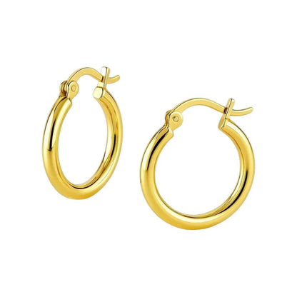 14k yellow gold hoop earrings