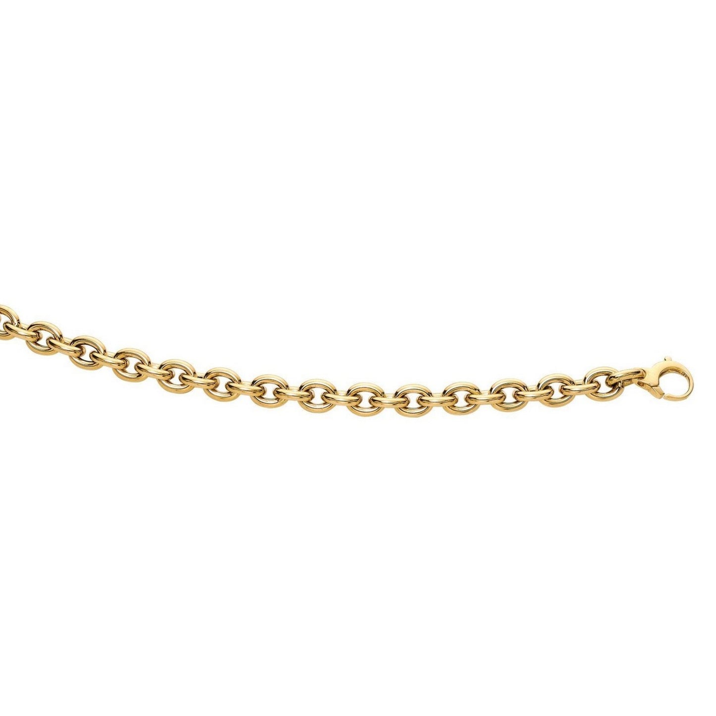 14k Yellow Gold Polished Cable Link Necklace