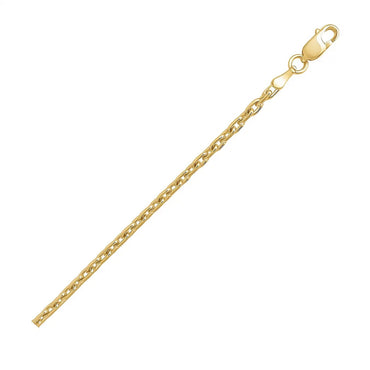 14k Yellow Gold French Cable Link Chain (2.50 mm)