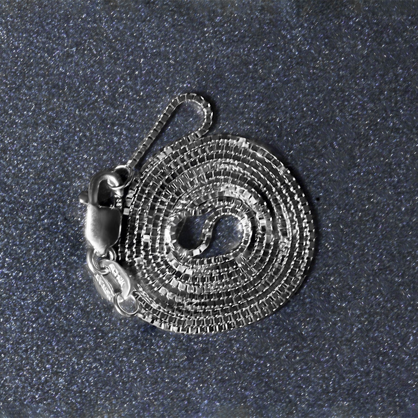 14k White Gold Classic Box Chain (0.75 mm) - Peelerie