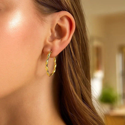 14k yellow gold hoop earrings