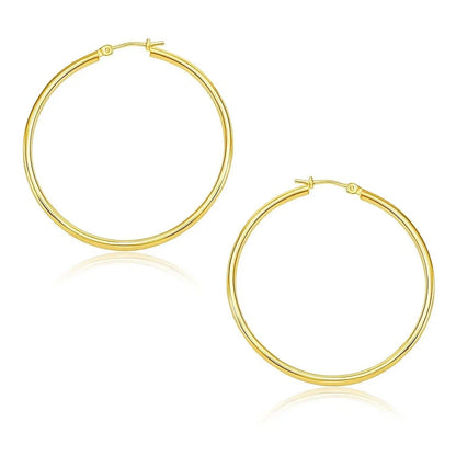 14k yellow gold hoop earrings