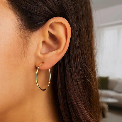 14k yellow gold hoop earrings